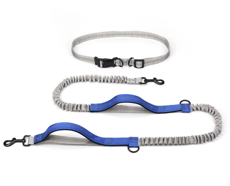 Pet Belt Elastic Night Reflective Silk Drawstring Traction Rope Outdoor Running Hands Free Dog Leash