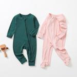 bamboo baby gift sets Baby Girls' Romper Organic Bamboo Zippered flip convertibl