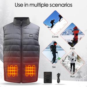 Wholesale Quilted Sleeves Heated Padded Gilet Battery Powered Heated Vest Motorcycle from china suppliers