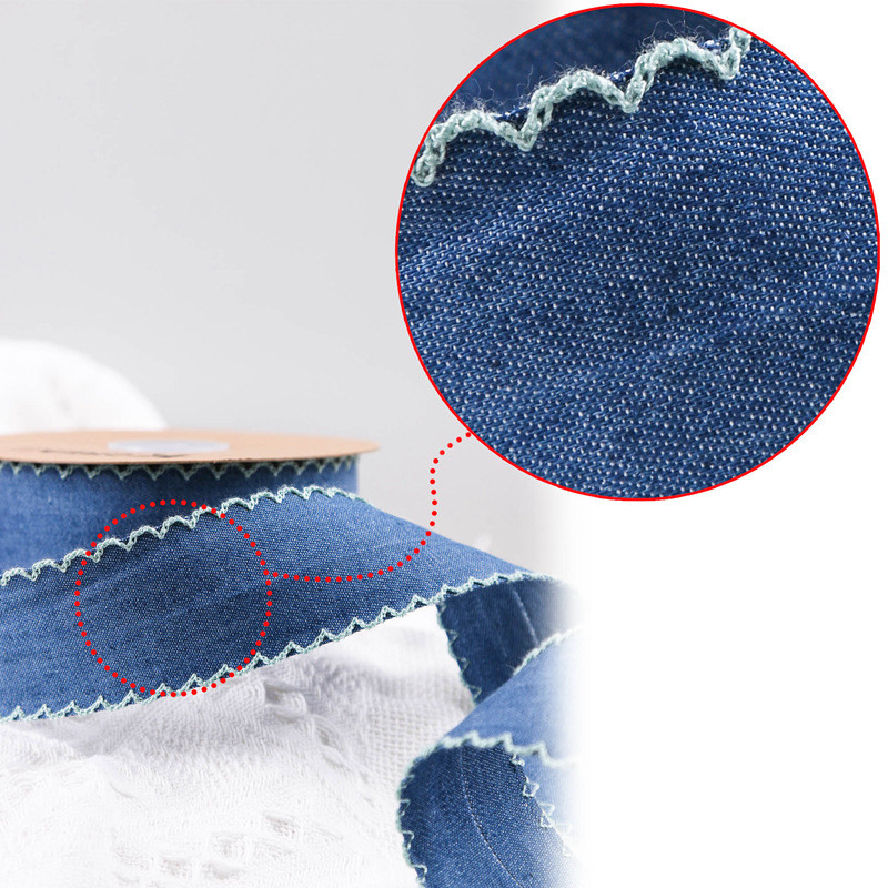 Garment Decoration Jeans Ribbon 38mm Double Face Weave Edge