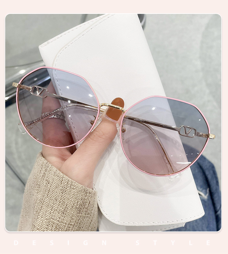 Metal Frame Polygon Shape Sunglasses Girls sturdy Customizable