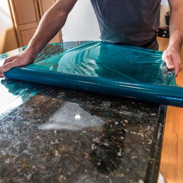 Temporary Protection Film Self Adhesive Anti Scratch Marble Protective Film For Vanity Tops