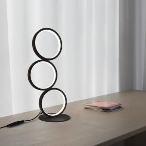 Wholesale Three Ring Elegant Metal Desk Lamp For Living Room Bedroom Hotel Club Lighting Modern Dimmable Aluminum Table Light from china suppliers