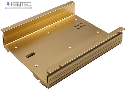 Powder Painted Industrial Aluminium Profile Electrical Cover / Electrical Shell For Heat Exchanger