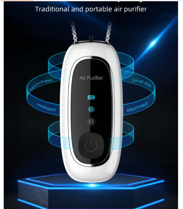 50mA 700mAh Wearable Air Purifier Necklace 1W Negative Ion Air Purifier