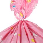 Holiday Christmas Pink Plane Jumbo Plastic Gift Bags CMYK Printing