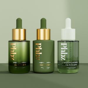 Wholesale Printed Glass 1oz Fancy Serum Dropper Bottles For Cosmetic Packaging from china suppliers