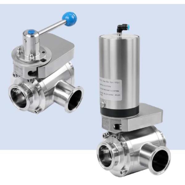 DONJOY Sanitary 3 Way L Type Butterfly Valves With ILTOP21A31
