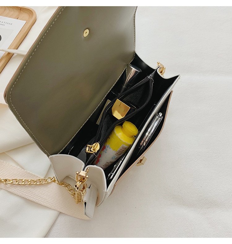 Contrast Color Ladies Cross Body Bag PU Leather Luxury Purses for Women Shoulder Bag