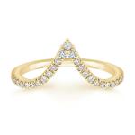Petite Taper Solitaire Engagement Ring With 0.75 Carat Round Diamond