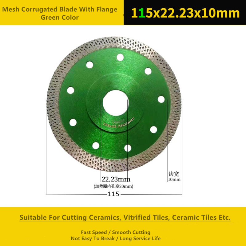 Ceramics 115mm Diamond Cutting Disc , 1.6mm Wet Dry Diamond Blade