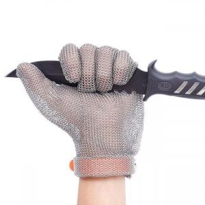 Wholesale Anti Cut 100% Stainless Steel Mesh Gloves Bacteria Proof Easy Cleaning from china suppliers