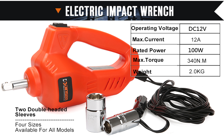 ASME2019 Electric Hydraulic Floor Jack Set With Impact Wrench 340N.M Torque