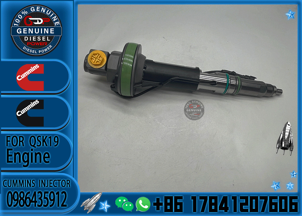 Diesel Fuel Injector F00BJ10006 0986435912 FO0BJ60578 FOOBJ60783 1000019903 For Cummins QSK19 QSK38 QSK50 QSK60 Engine