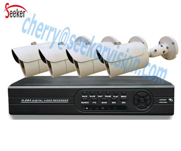 18M cable ip66 waterproof cctv bullet camera housing 5 in 1 4ch cctv dvr kit