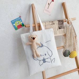 Wholesale Eco Custom Fashion Cotton Shopping Totes For Promotional With Bear Pendant from china suppliers