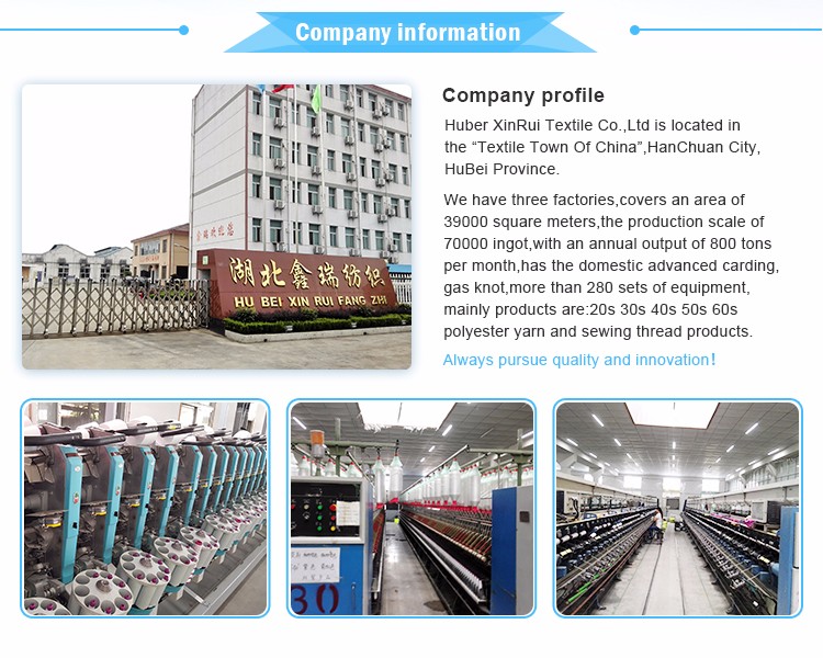 Ne 40s/2/3 Industrial Sewing Thread High Tenacity Low Shrink High Colour Fastness