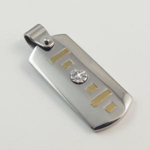 Wholesale 316L Stainless Steel Rectangle Square Shaped Necklace Pendant LPS0032 from china suppliers