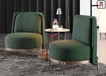 Modern Fabric Upholstered Single Seat Sofa Chair With Stainless Steel Legs