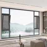 Level 8 Air Tightness Black Aluminum Alloy Casement Windows for Customized