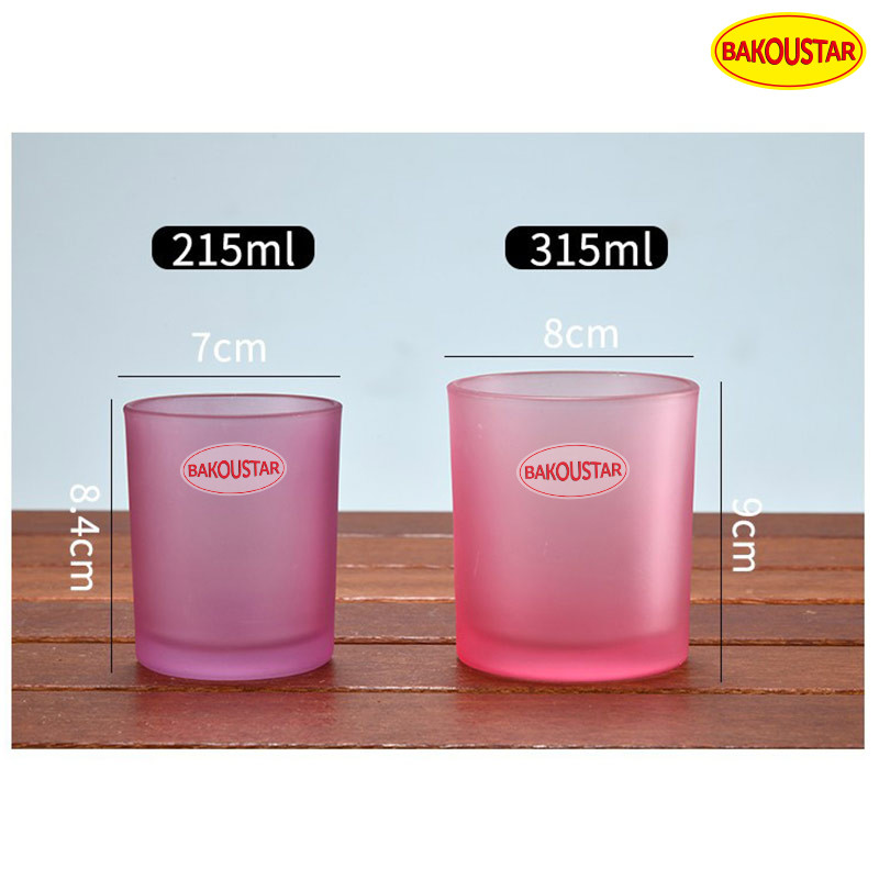 Lead Free Hygienic Multi Color Glass Candle Cups With Lids