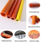 High Strength Epoxy Fiberglass Insulation Hollow Tube / Epoxy Resin Fiberglass