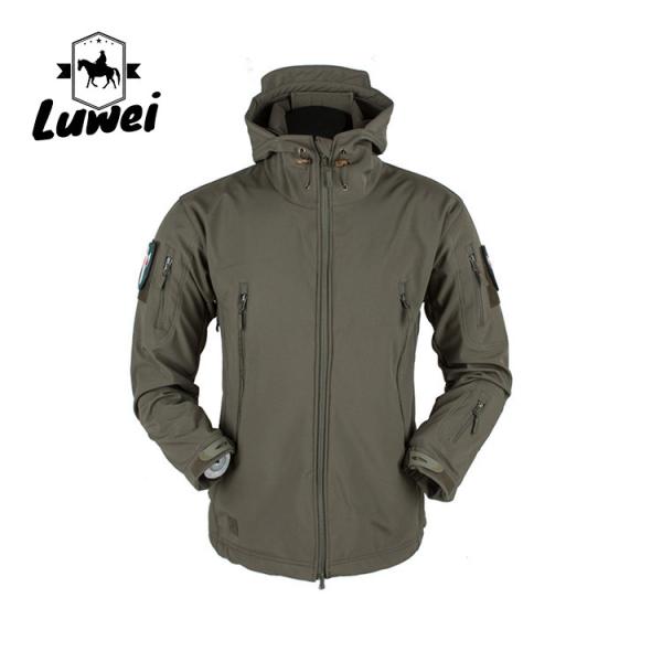 Custom Logo Winter Hooded Zip Up Male Poly Warm Utility Chaqueta Giacca a Vento