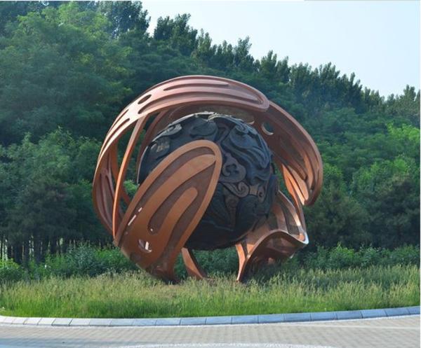 Handmade Lawn Outdoor Bronze Sculpture , Cast Bronze Garden Sculpture