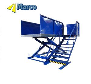 Wholesale Hydraulic Scissor Lift Working Platform with an Attached Stair from china suppliers