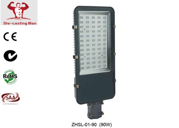 12V DC or 24V DC 9000 Lm LED Street Light Fixtures 90W Warm White / Natural