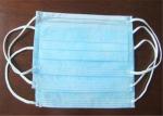 3 ply Nonwoven Blue white Medical Surgical Face Mask For Bacteria prevention