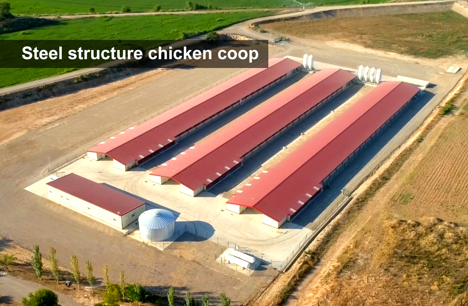 Painted Prefabricated Cow Shed Steel Structural Fabrication Construction For Horse Stable