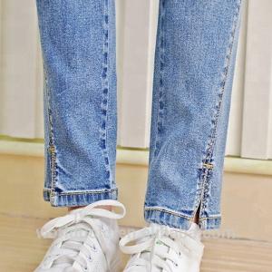 Wholesale Casual Fashion Girls Distressed Ripped Skinny Jeans Spandex / Cotton Material from china suppliers