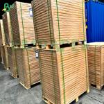 60gsm Smooth One Side Glossy Brown Striped Kraft Paper For Packing Food Crafts /