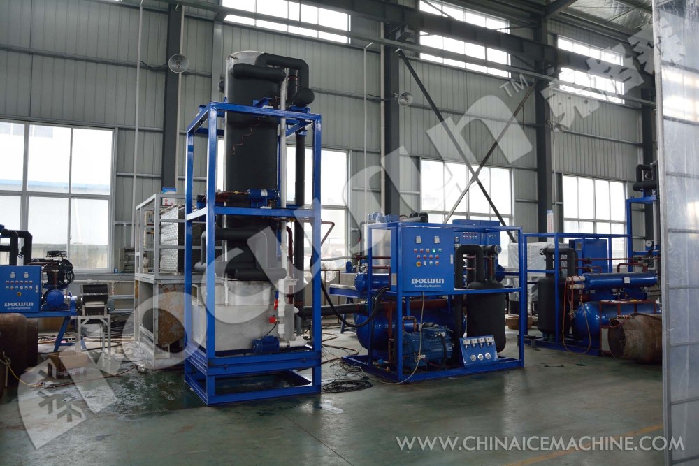 10 Tons Water-Cooled Tube Ice Making Machine with in Need of R404a/R22 Refrigerant
