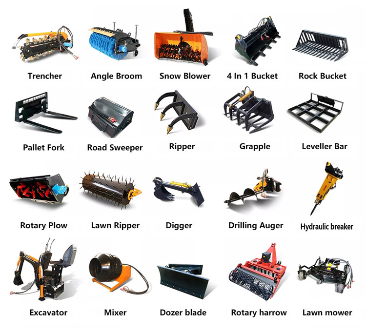 TOROS Diesel Skid Steer Construction Equipment With 4-6In Ground Clearance
