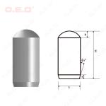 K30 Flat top Tungsten Carbide Buttons HRA 90 For Oil Field