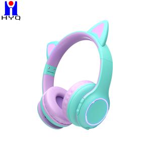 Wholesale Colorful Wireless LED Headphone With Mic 40mm Drives Stereo Deep Bass Sound Gaming Headset from china suppliers