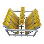 Heighet 320mm 340mm 360mm Fiberglass Mortar Tube For Shooting Fireworks Display