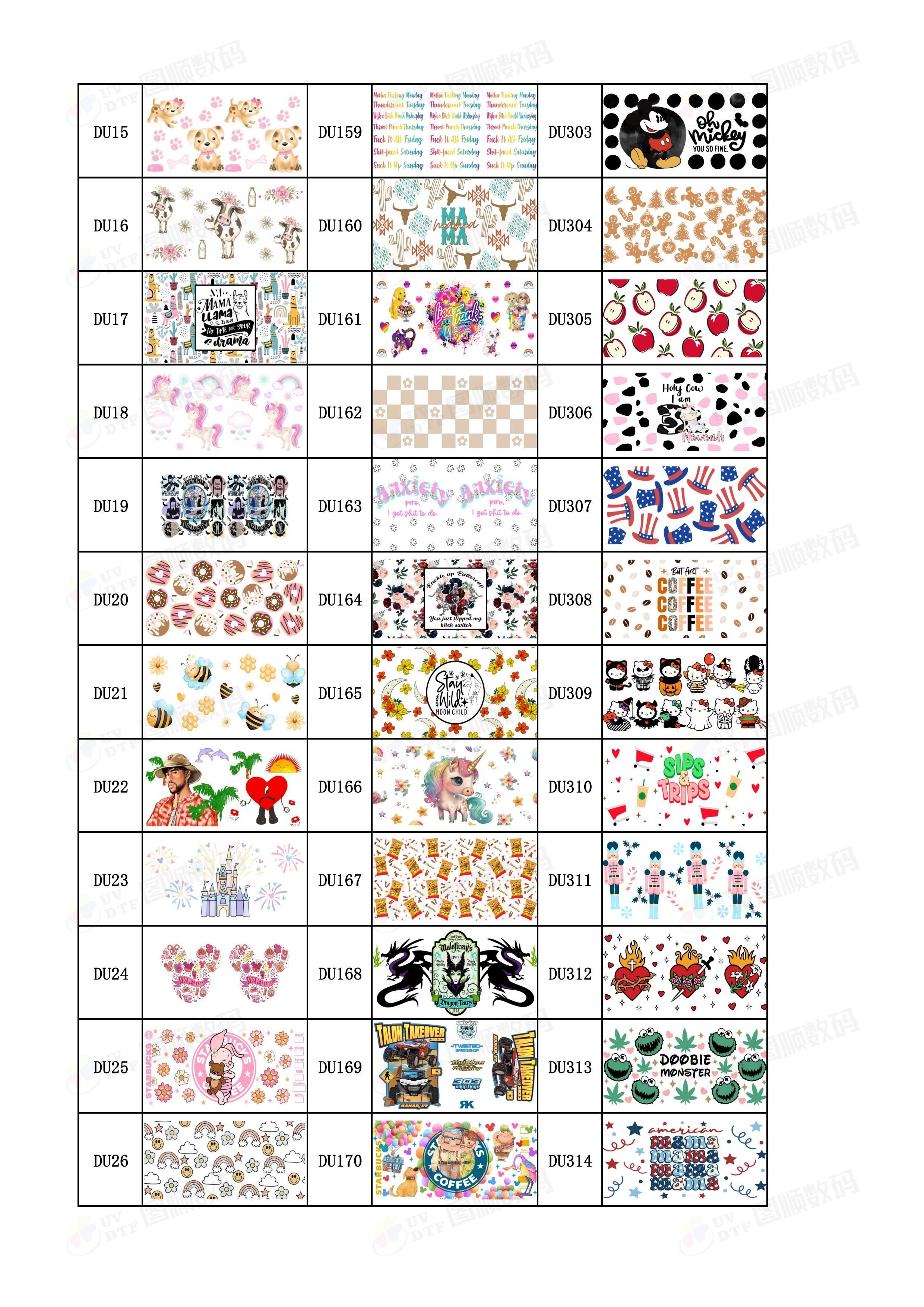 Foil Hot Stamping AB Transfer Film Disney Tumbler Wrap Glass Cup Wraps