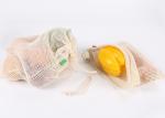 Supermarket Cotton Mesh Bag , Organic Cotton Reusable Produce Bags Breathable