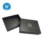 Rigid Black Apparel Packaging Boxes / Custom Printed Cardboard Boxes