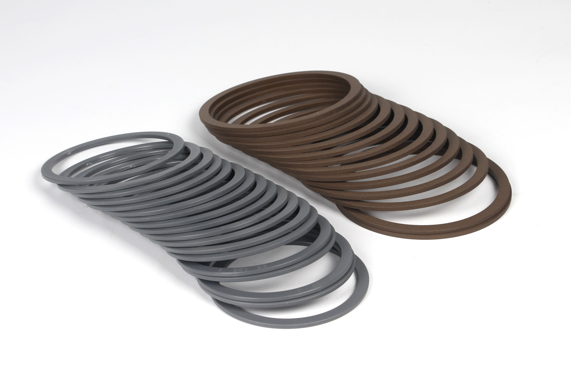 Brown O Ring And Backup Ring Bronze Filled Ptfe Back Up Ring Seal 40MM * 50MM * 3MM