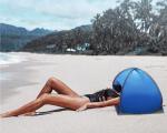 Lightweight Foldable Blue Outdoor Camping Tents 190T Polyester Sun Shelter Pop