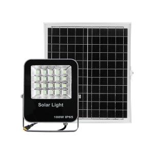 Wholesale 60 W 100 W 200 W LED Solar Outdoor Flood Light Security Powered Commercial Landscape Warm White from china suppliers