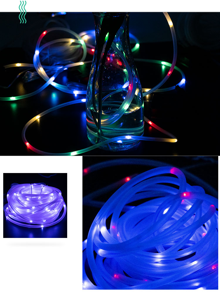 Color Changing Solar Powered Led Strip Lights Waterproof Ip44 Multipurpose String Light