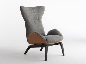 China Fabric Casamania Horm SOHO Arm Chair , Solid Black Ash Casamania Chair on sale