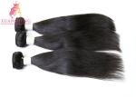 Silk Straight Raw Peruvian Human Hair Bundles Virgin Extension For Black Woman