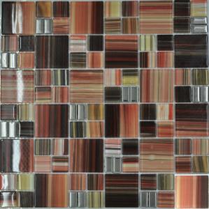 Wholesale Bluck sales dark red puzzel glass kitchen tiles from china suppliers