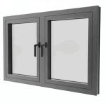 Aluminum Alloy Double Glazed Casement Windows Customized For Soundproofing